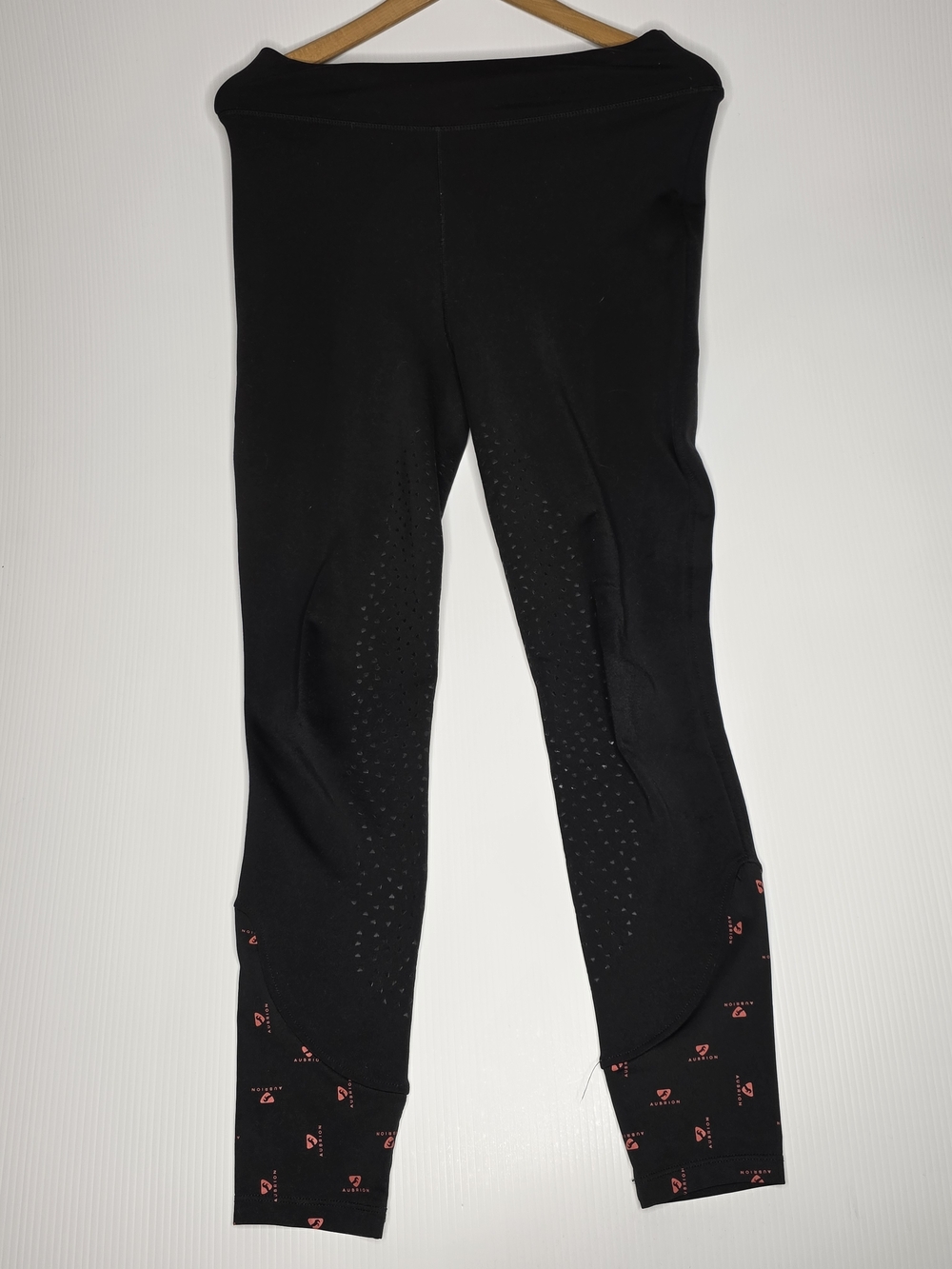 Aubrion Shires Equestrian Black Silicone Grip Riding Tights Size S